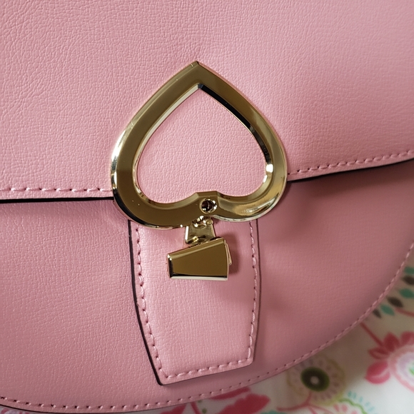 Kate Spade Medium Chain Saddle Bag Pink NWT - Picture 10 of 14